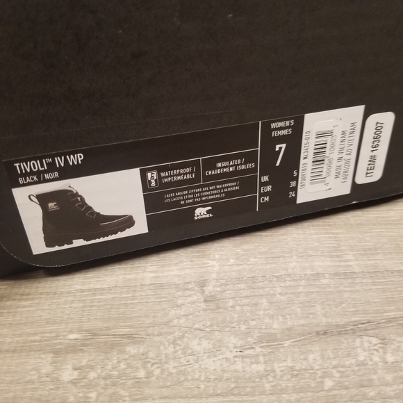 Sorel Women's Tivoli IV Waterproof Winter Leather Boots Black Size 7 New In Box - Picture 2 of 9